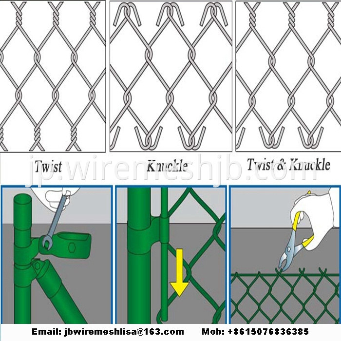 Galvanized And PVC Coated Chain Link Fence